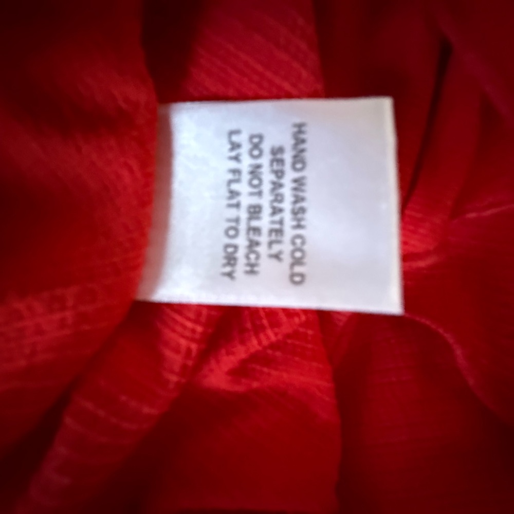 Red Ruffled Open Cardigan - Picture 5 of 6